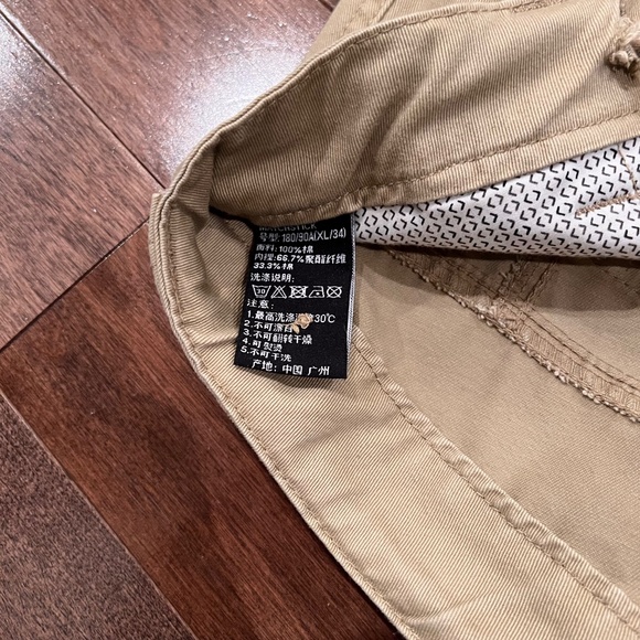 Matchstick Cargo Pants Men’s 34x34 Khaki Tan – Multi-Pocket Utility Cotton Trous - Picture 6 of 7